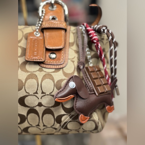 Coach Brown & Tan Satchel Braided Straps #F11863 - Picture 10 of 10
